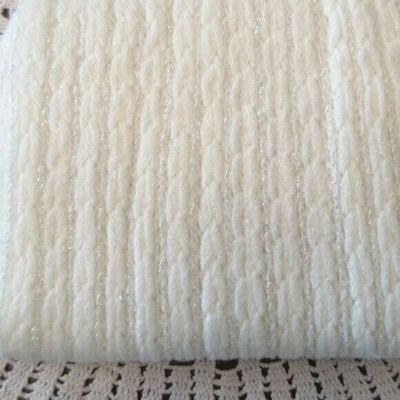 New York & Company White Metallic Cable Knit Scarf - Picture 2 of 5